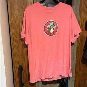 Coral Graphic Tee with Dog Design